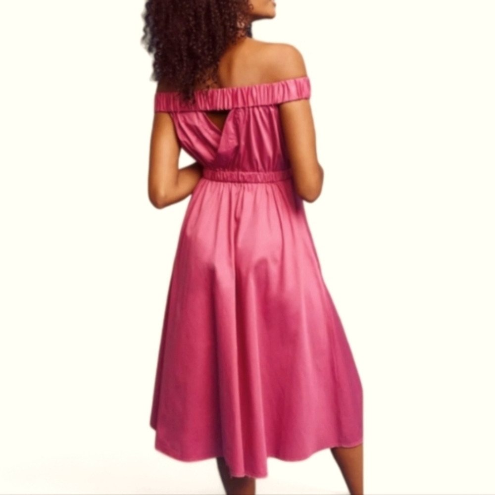 Anthropologie Maeve Mona Off the Shoulder Dress W/ Pockets - Picture 2 of 8